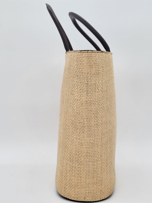 Vintage Chanel Raffia Top Handle Tote