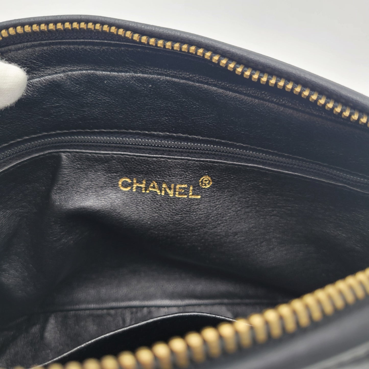 Vintage Chanel V-Stitch Tassel Camera Bag