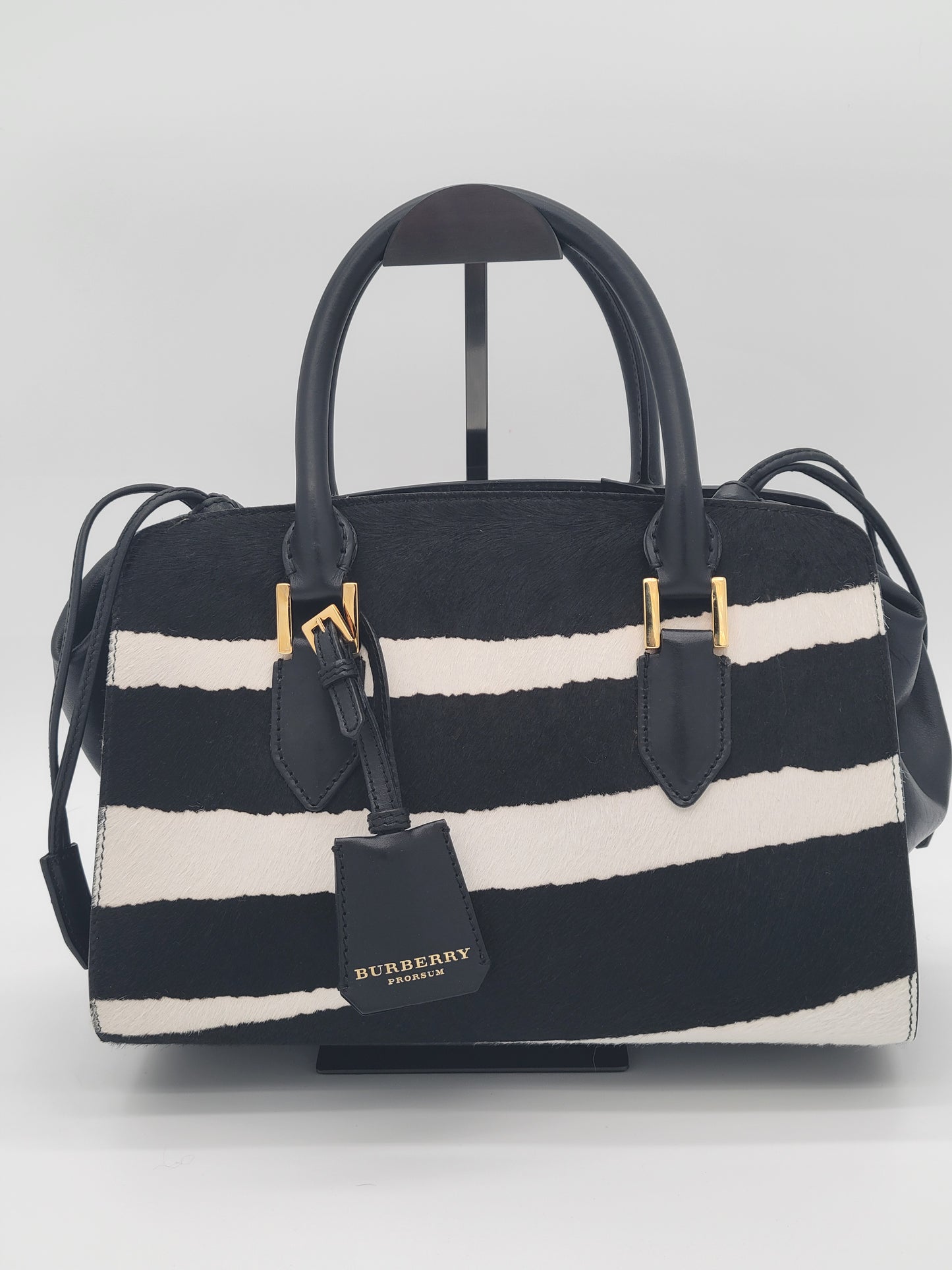 Burberry Prorsum Zebra Print Calf Hair "The Crush" Bag