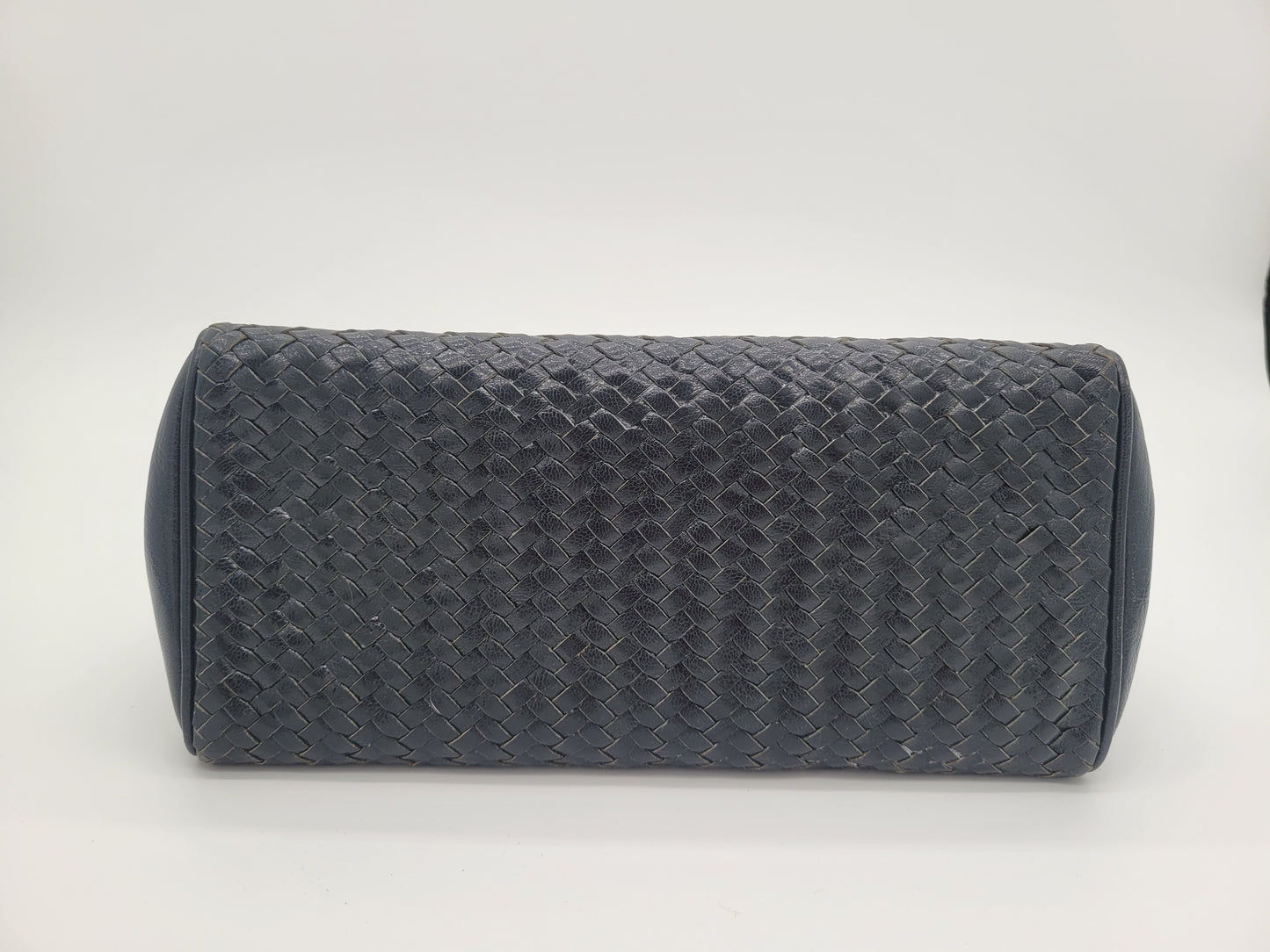 Vintage Fendi Woven Leather Mini Boston Bag