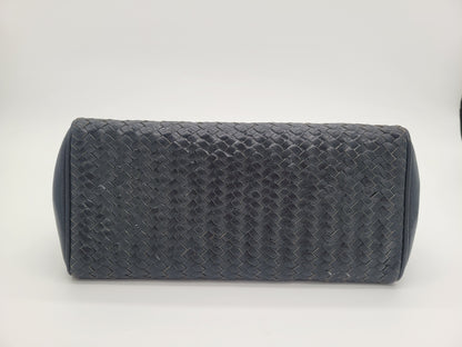Vintage Fendi Woven Leather Mini Boston Bag