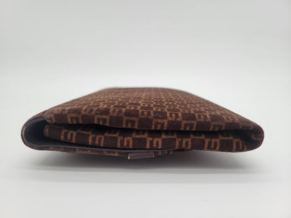 Vintage Gucci "G" Monogram Suede Clutch