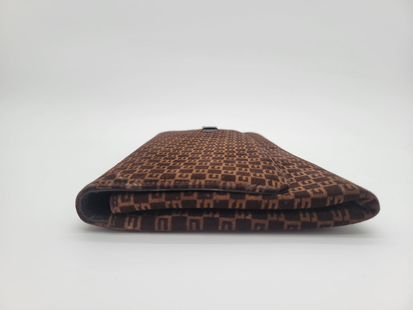 Vintage Gucci "G" Monogram Suede Clutch