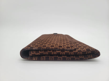Vintage Gucci "G" Monogram Suede Clutch