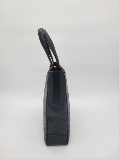 Vintage Chanel — Black Caviar CC Turnlock Tote