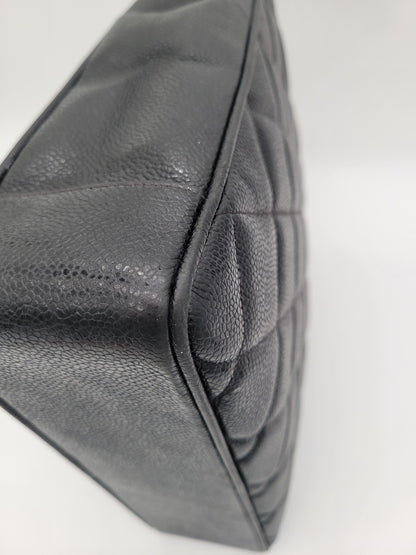 Vintage Chanel — Black Caviar CC Turnlock Tote