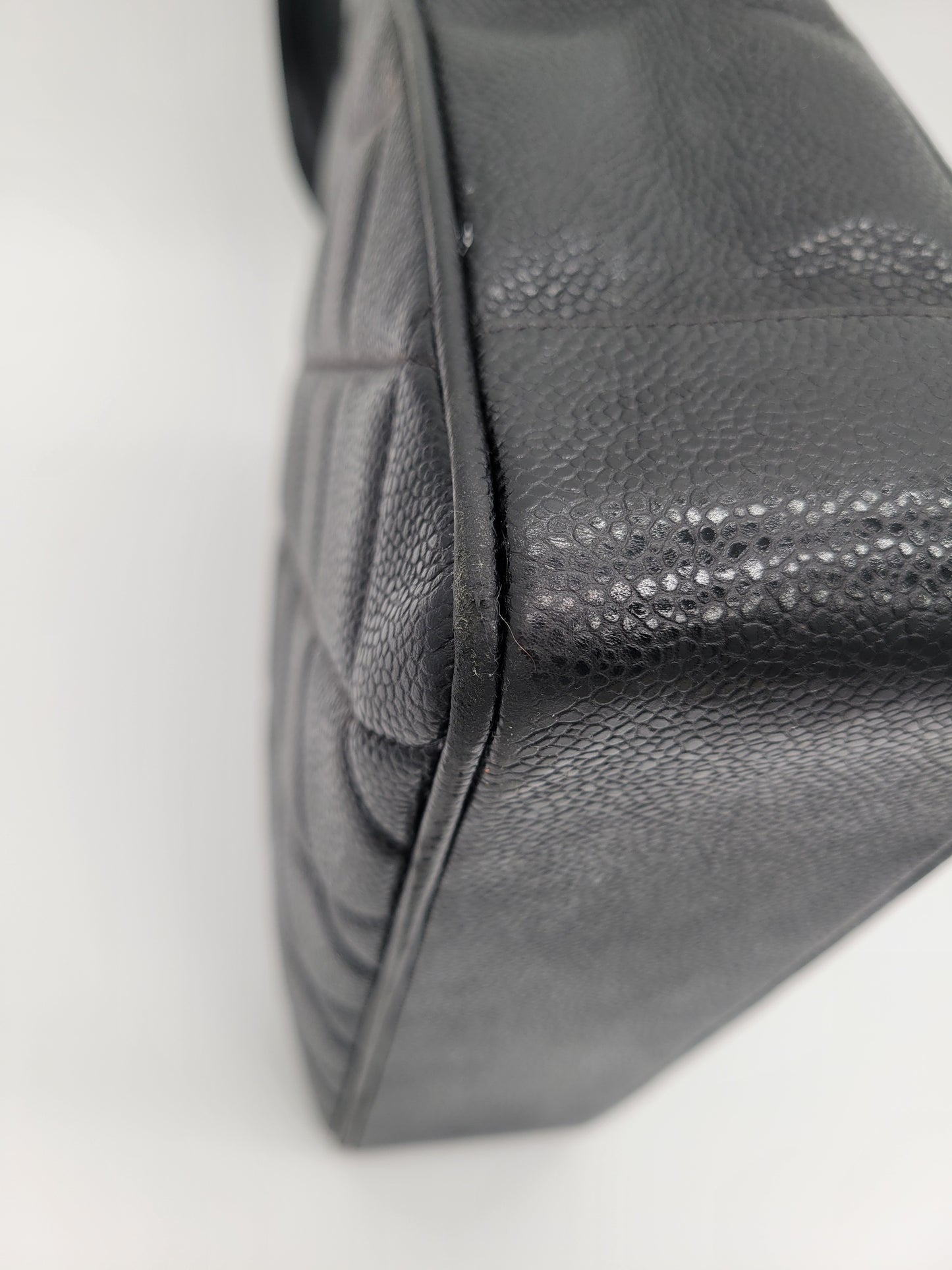 Vintage Chanel — Black Caviar CC Turnlock Tote