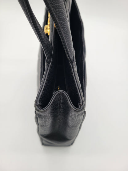 Vintage Chanel — Black Caviar CC Turnlock Tote