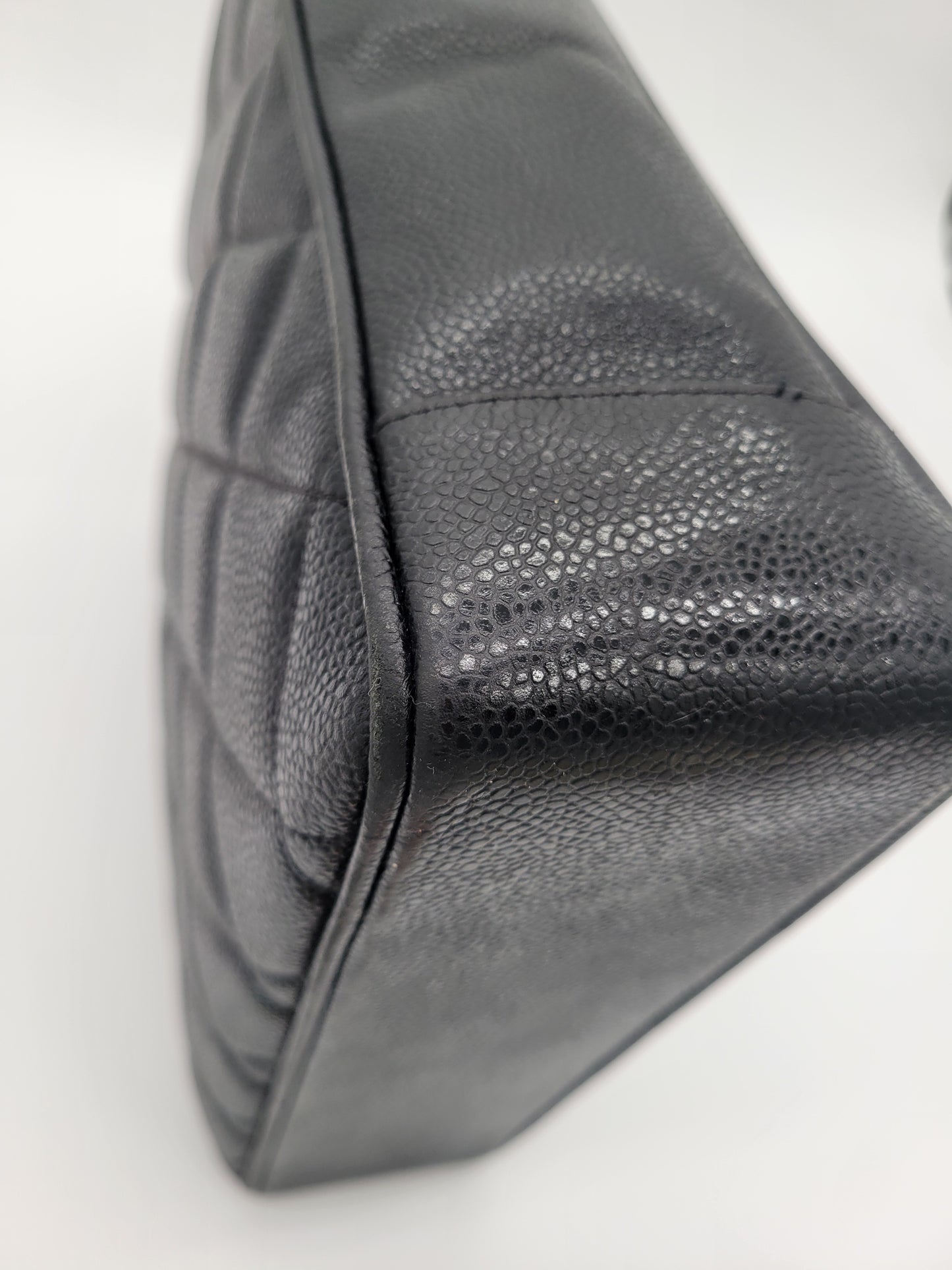 Vintage Chanel — Black Caviar CC Turnlock Tote