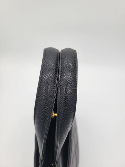 Vintage Chanel — Black Caviar CC Turnlock Tote