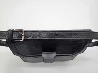 Vintage Yves Saint Laurent Lizard-Embossed Shoulder Bag Original Dustbag & Hang Tag