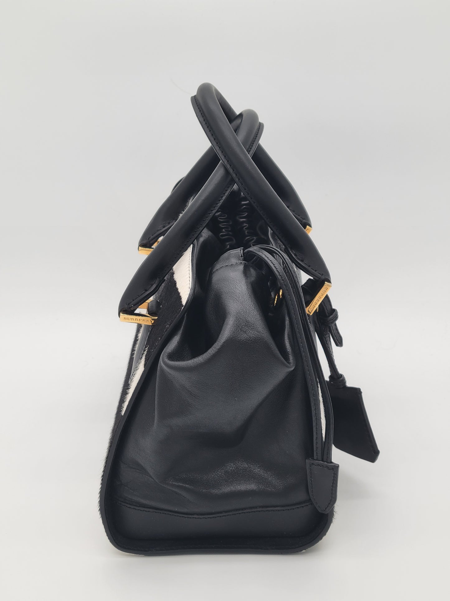 Burberry Prorsum Zebra Print Calf Hair "The Crush" Bag