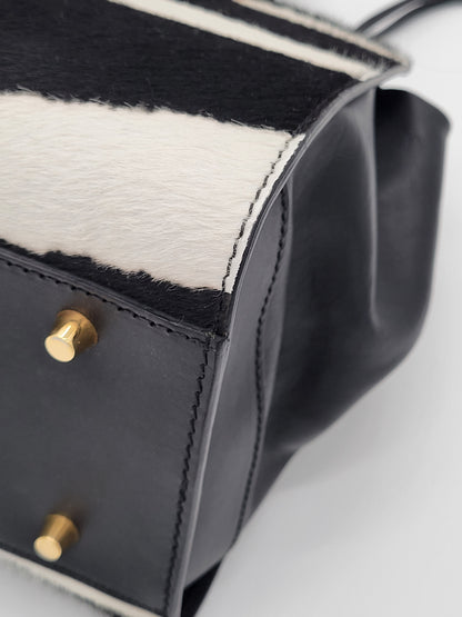 Burberry Prorsum Zebra Print Calf Hair "The Crush" Bag