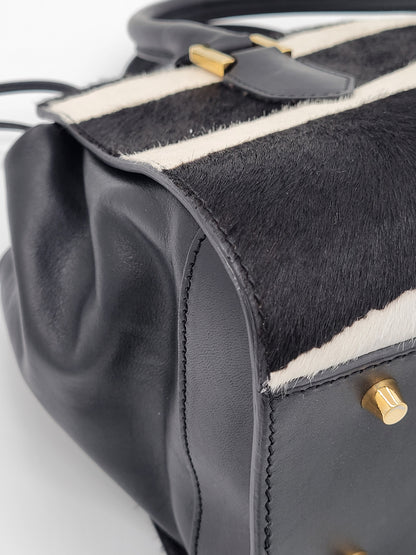 Burberry Prorsum Zebra Print Calf Hair "The Crush" Bag