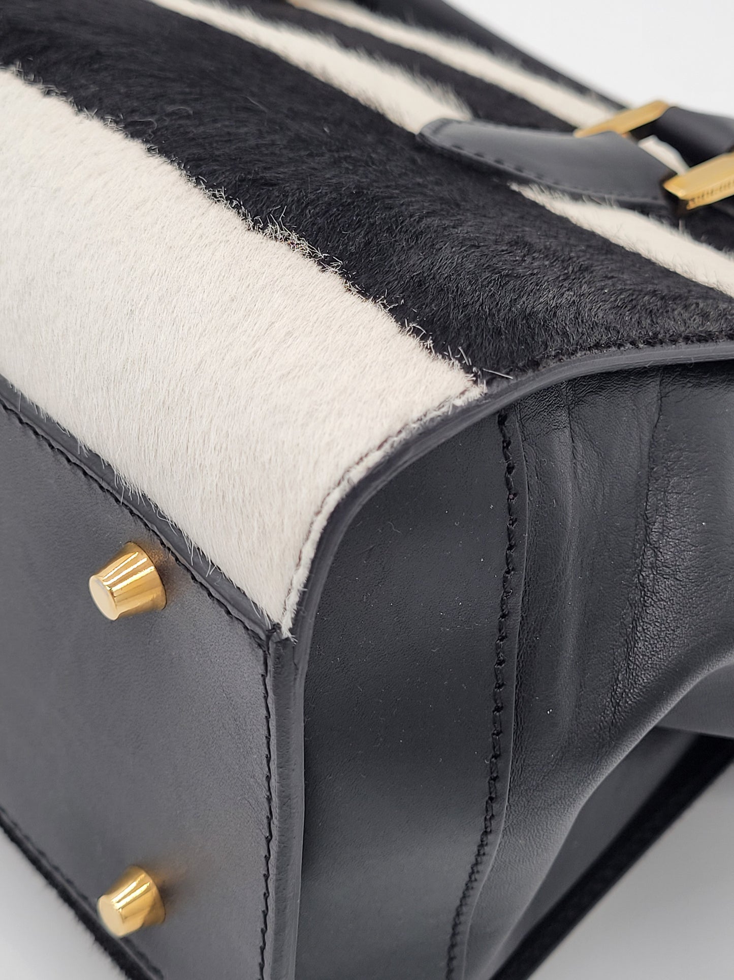 Burberry Prorsum Zebra Print Calf Hair "The Crush" Bag