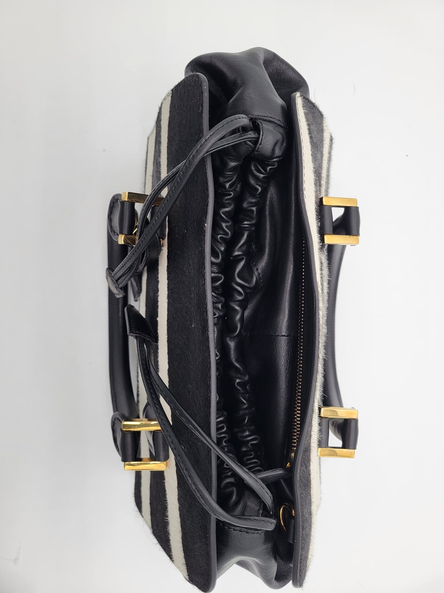 Burberry Prorsum Zebra Print Calf Hair "The Crush" Bag