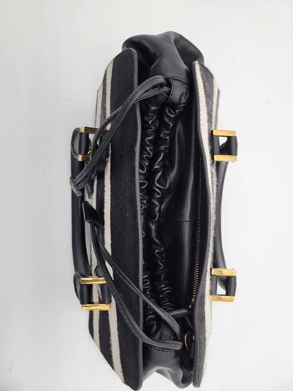 Burberry Prorsum Zebra Print Calf Hair "The Crush" Bag
