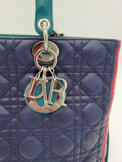 Lady Dior Tri-Color Large with strap
