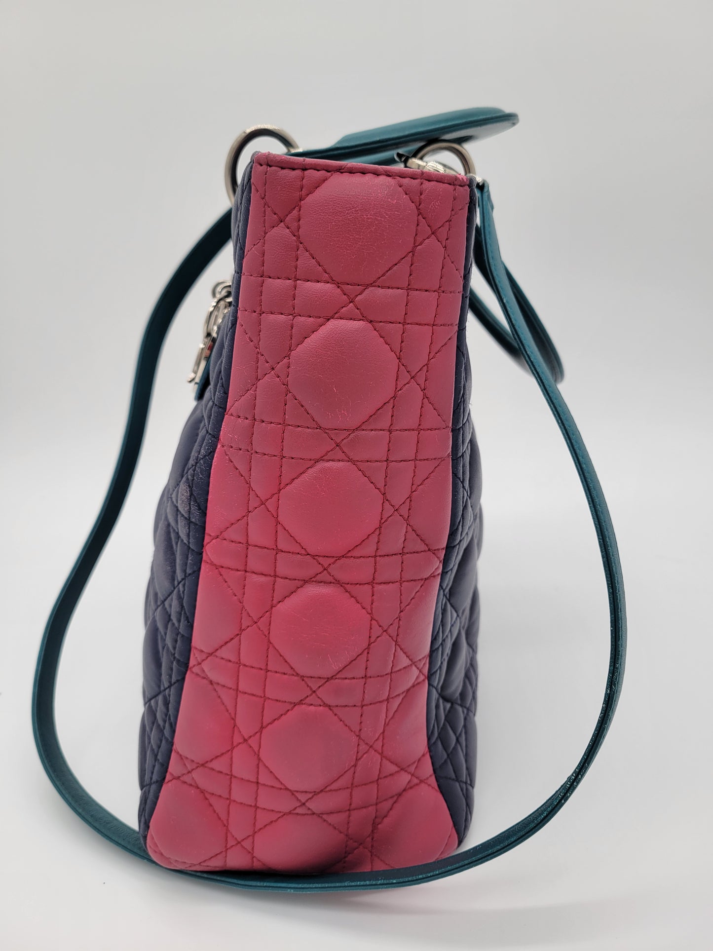 Lady Dior Tri-Color Large with strap