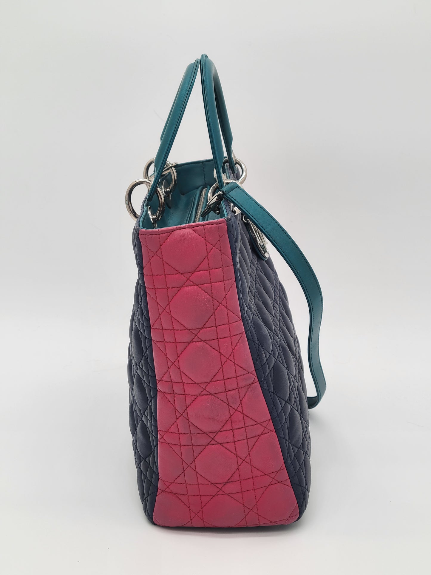 Lady Dior Tri-Color Large with strap