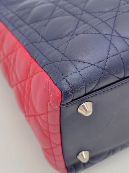 Lady Dior Tri-Color Large with strap