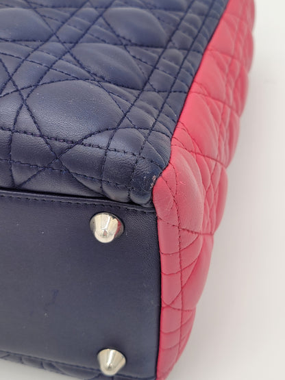Lady Dior Tri-Color Large with strap