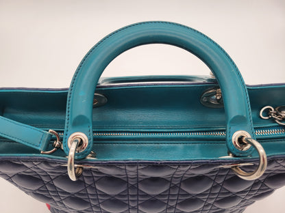 Lady Dior Tri-Color Large with strap