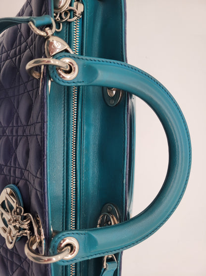 Lady Dior Tri-Color Large with strap