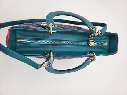 Lady Dior Tri-Color Large with strap