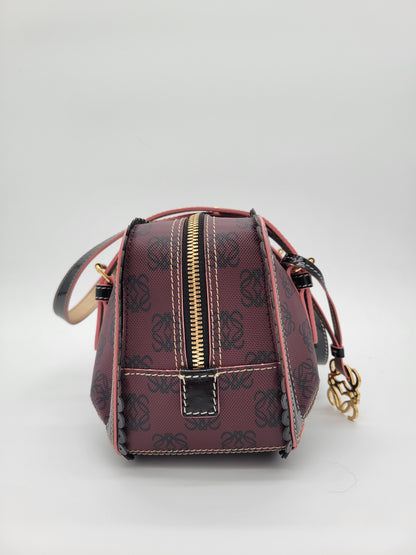 Vintage Loewe Anagram PVC and Patent Leather Satchel