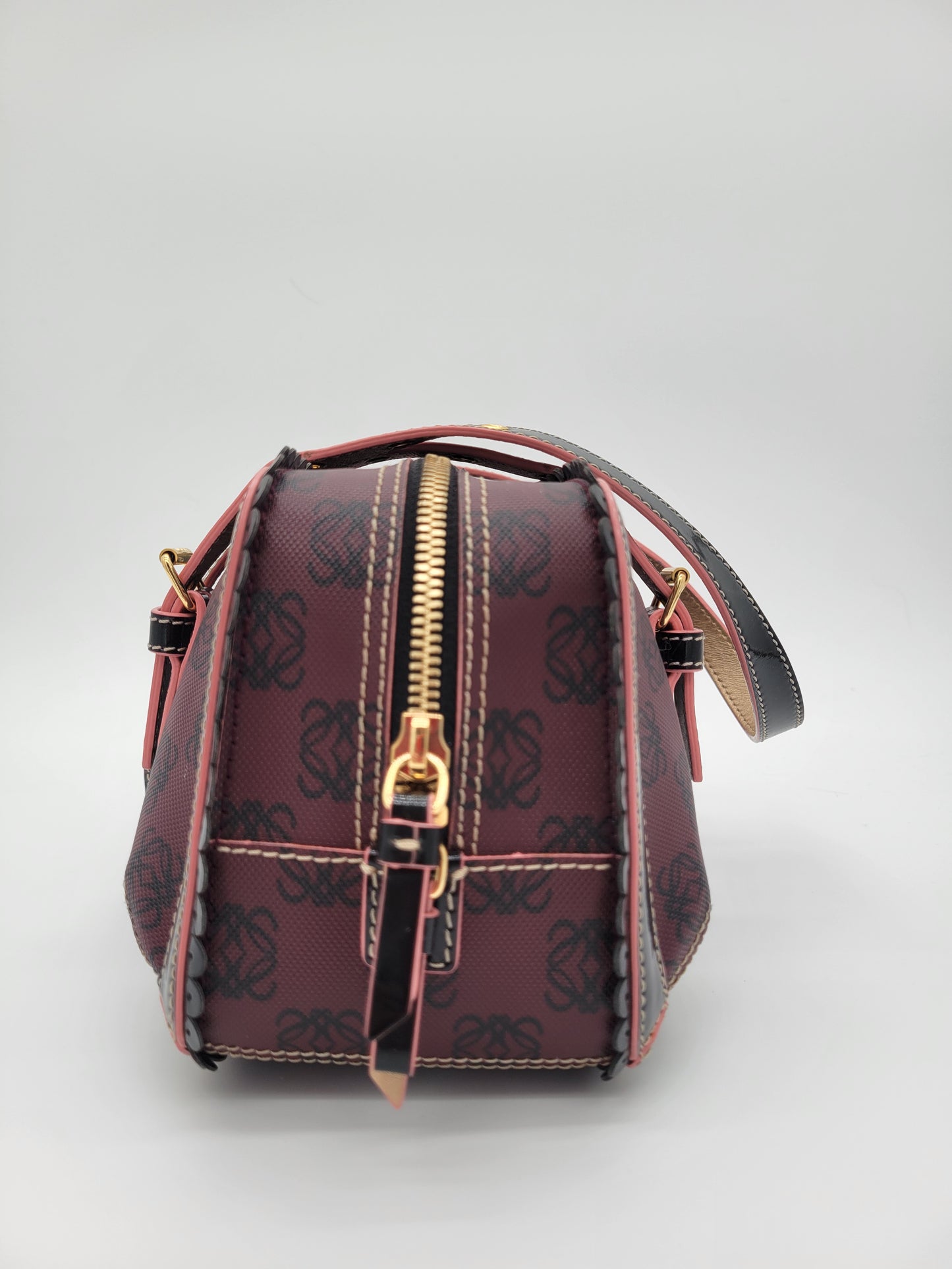 Vintage Loewe Anagram PVC and Patent Leather Satchel