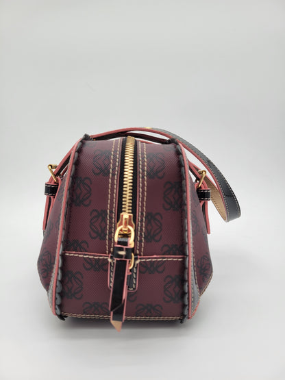 Vintage Loewe Anagram PVC and Patent Leather Satchel
