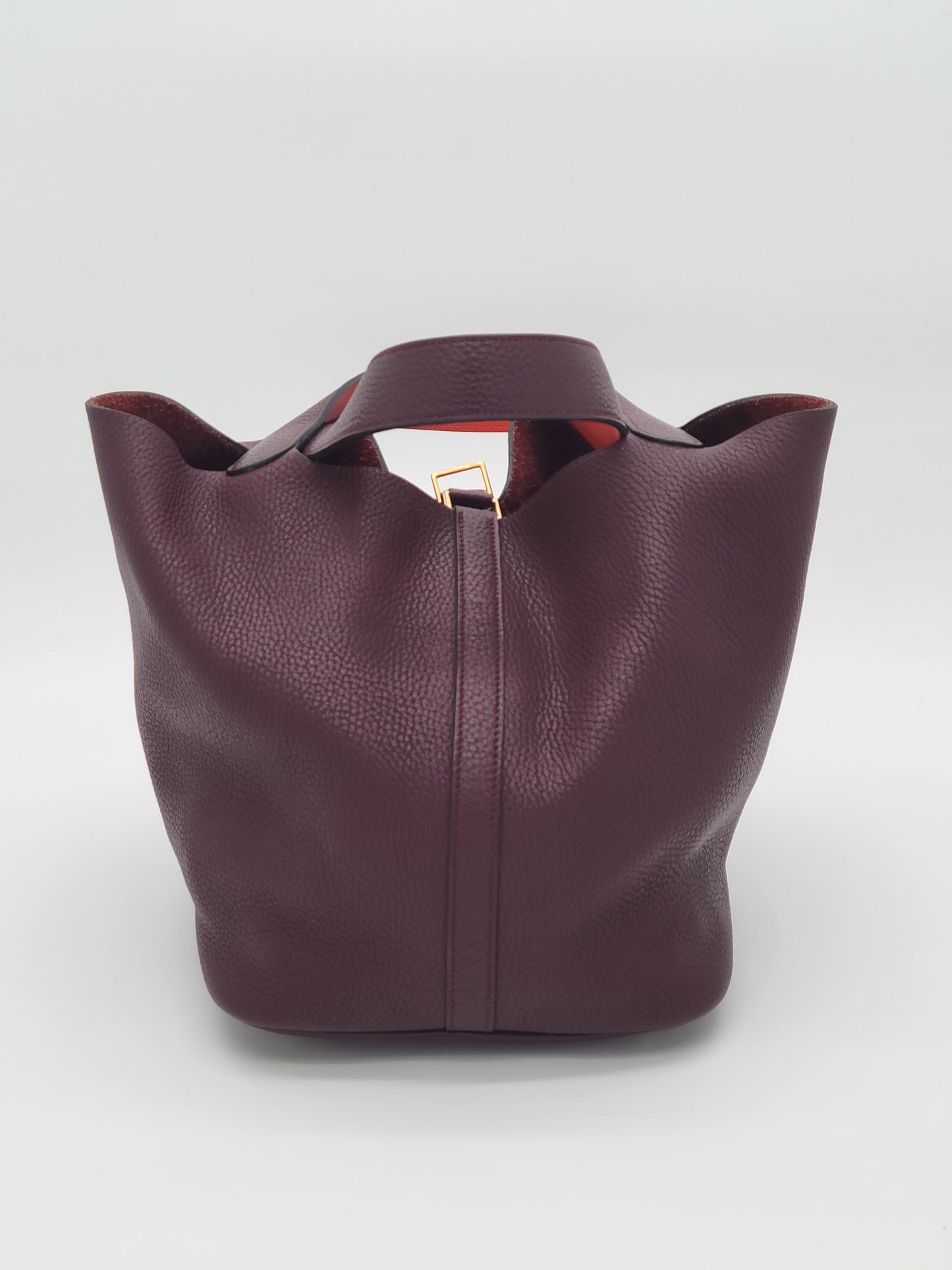 Hermès Picotin 26 GM Prune/Orange Poppy Clemence
