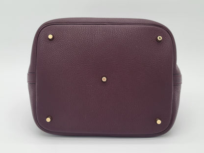 Hermès Picotin 26 GM Prune/Orange Poppy Clemence