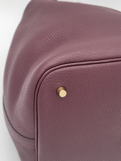 Hermès Picotin 26 GM Prune/Orange Poppy Clemence