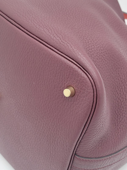 Hermès Picotin 26 GM Prune/Orange Poppy Clemence