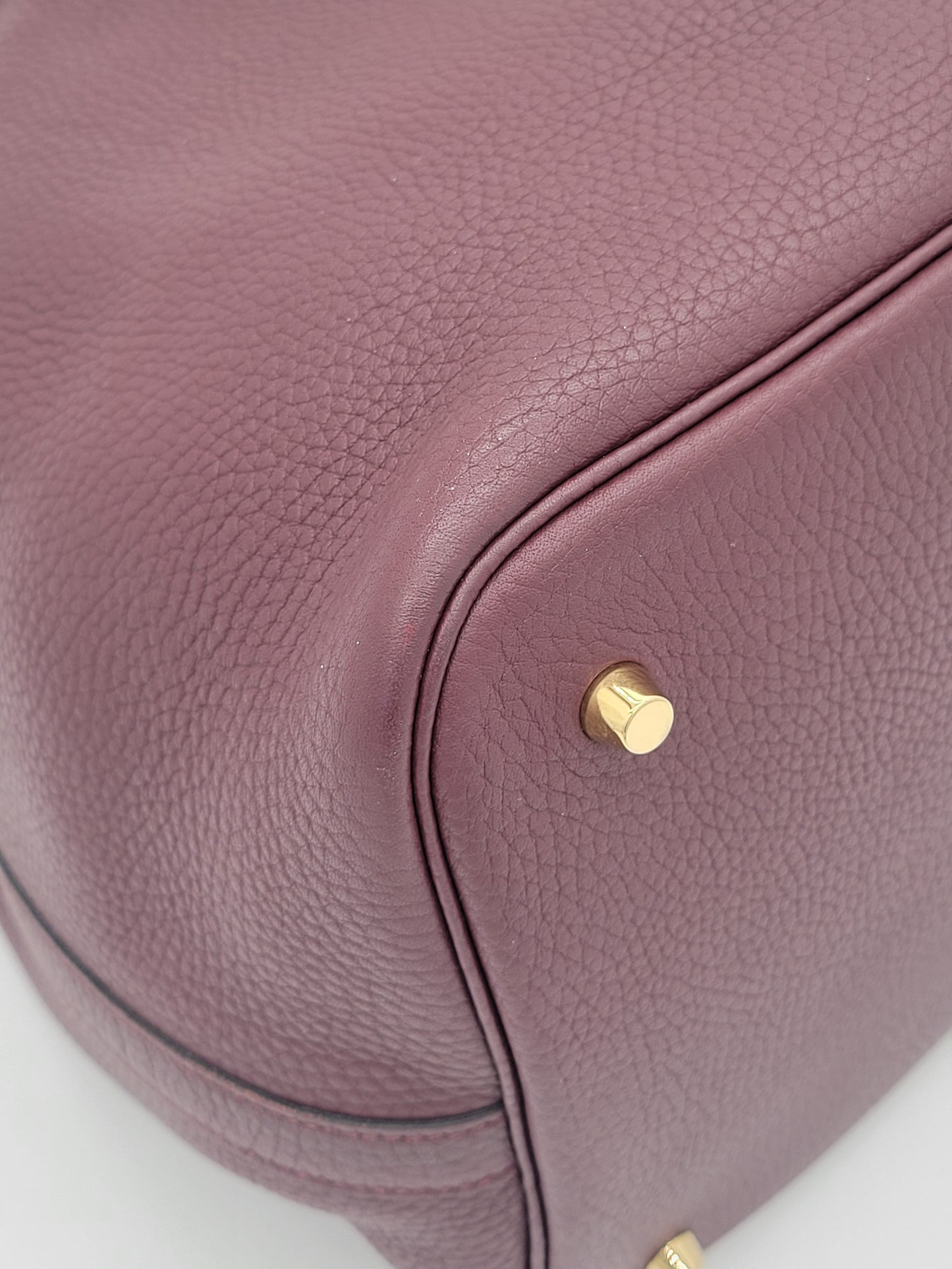 Hermès Picotin 26 GM Prune/Orange Poppy Clemence
