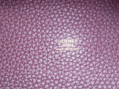 Hermès Picotin 26 GM Prune/Orange Poppy Clemence