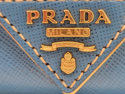 Prada Saffiano Trimmed Canvas Canapa Tote