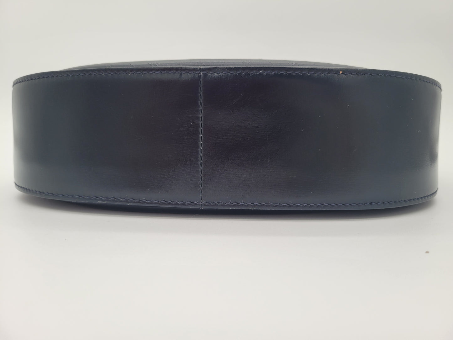 1985 Vintage Gucci Navy Leather Hobo Bag — Crest Stamp