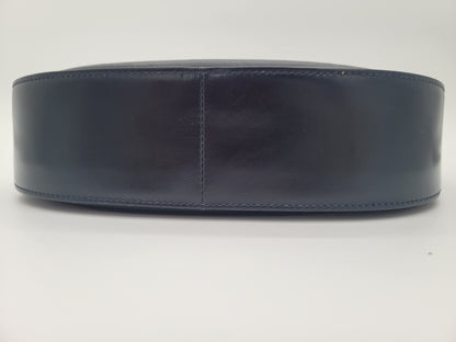 1985 Vintage Gucci Navy Leather Hobo Bag — Crest Stamp