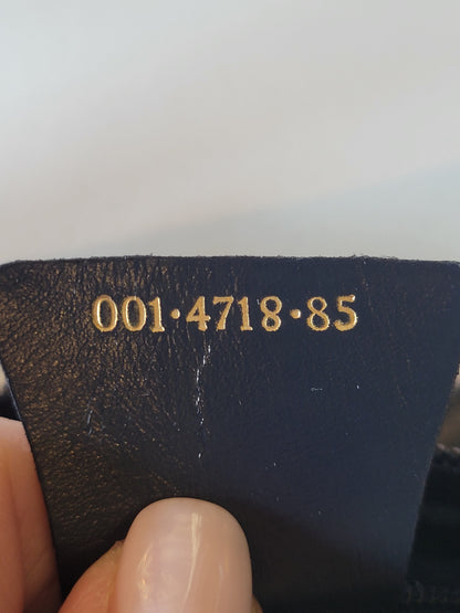 1985 Vintage Gucci Navy Leather Hobo Bag — Crest Stamp