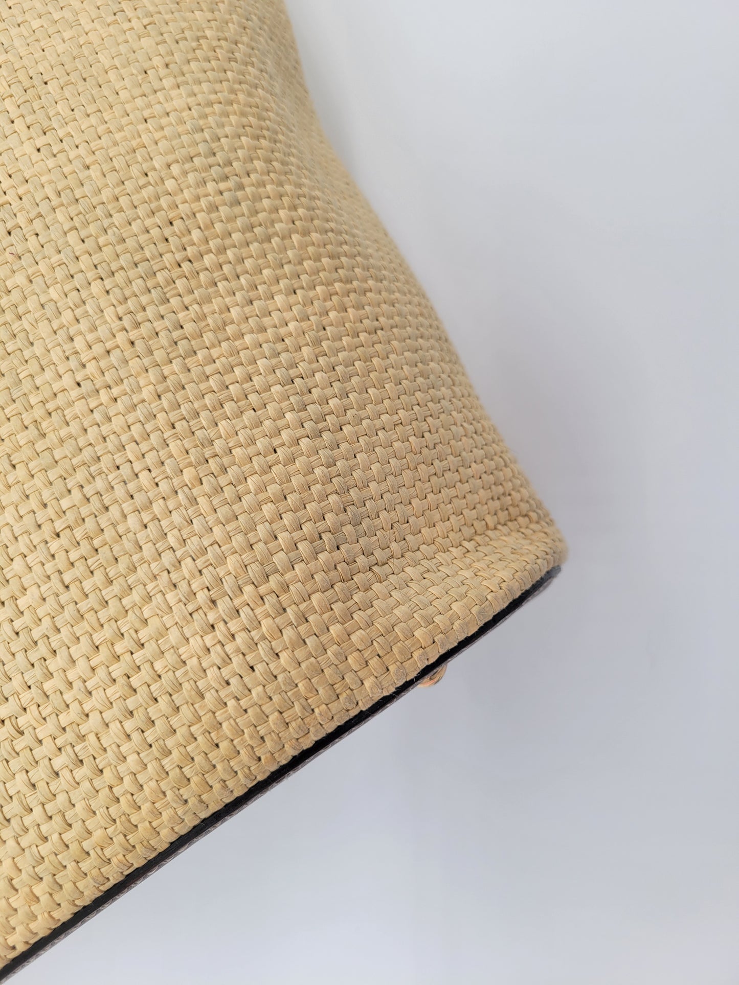 Vintage Chanel Raffia Top Handle Tote