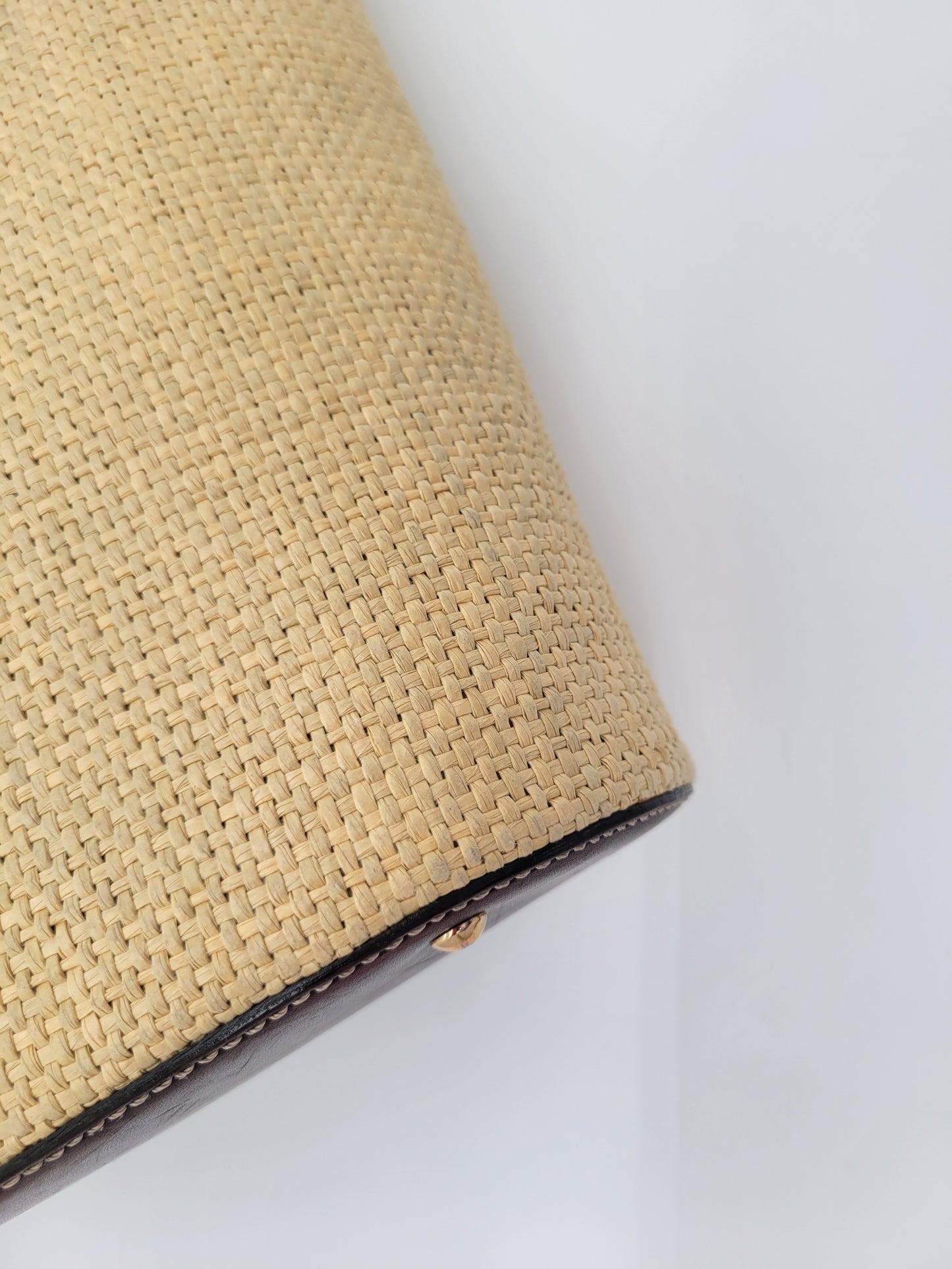 Vintage Chanel Raffia Top Handle Tote