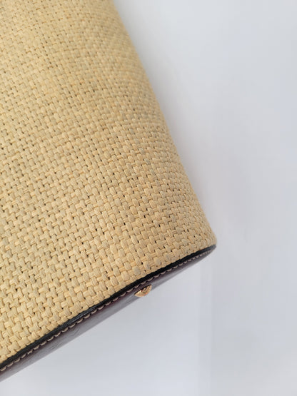 Vintage Chanel Raffia Top Handle Tote