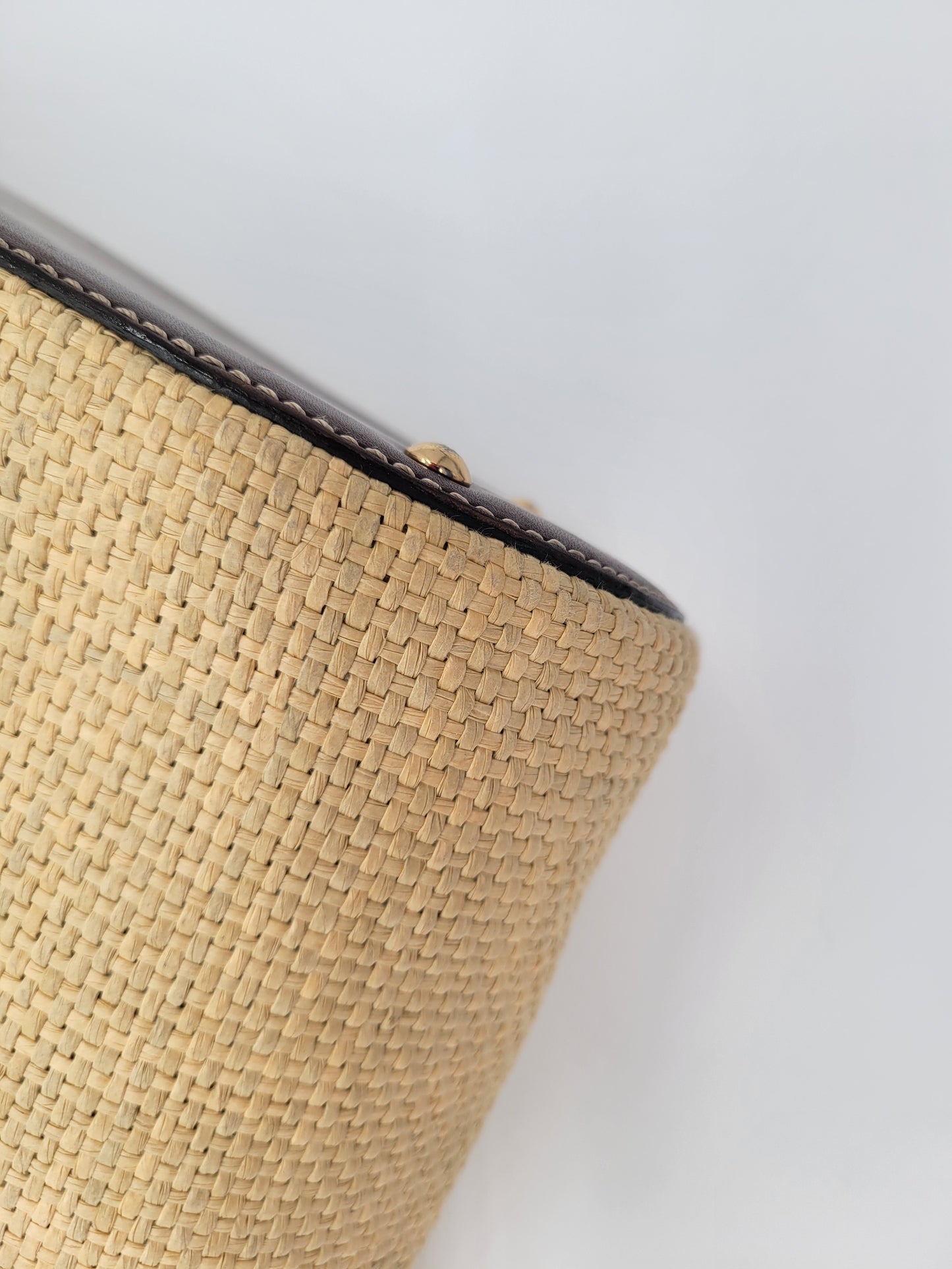 Vintage Chanel Raffia Top Handle Tote