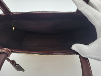 Vintage Chanel Raffia Top Handle Tote