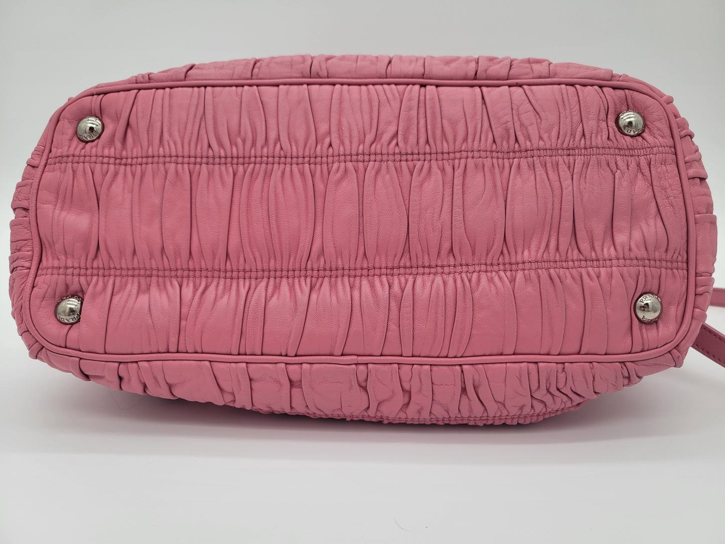 Prada Pink Nappa Gaufre Leather Tote Bag