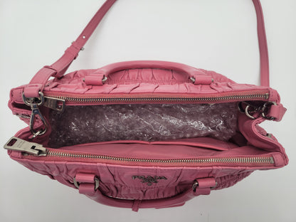 Prada Pink Nappa Gaufre Leather Tote Bag