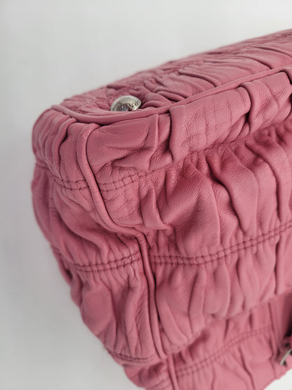 Prada Pink Nappa Gaufre Leather Tote Bag
